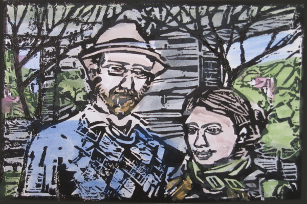 Two people in a Garden